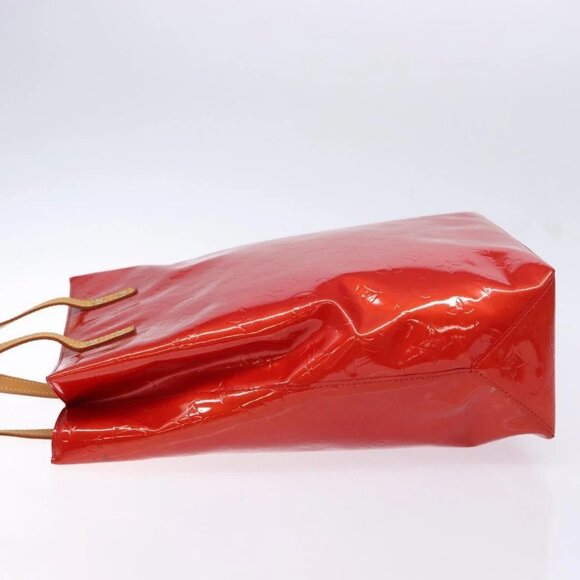 LOUIS VUITTON Monogram Vernis Reade MM Hand Bag Red Rouge M91086 LV Auth gh574 - Picture 6 of 16